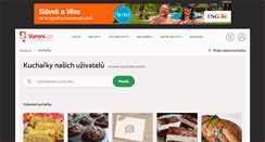 Desktop Screenshot of kucharka.vareni.cz